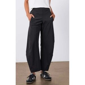 Ruti On The Loose Black Cropped Wide Leg Pants Stretch Tech Fabric Sz 16P